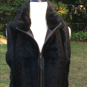 Sweater Vest With Fur L